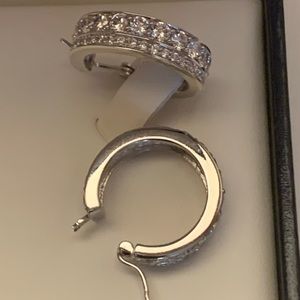 Cubic Zirconia Hoop Earrings
